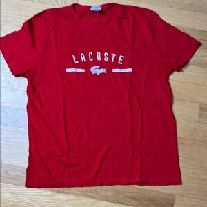 Lacoste Red Short Sleeve Tee | Men's